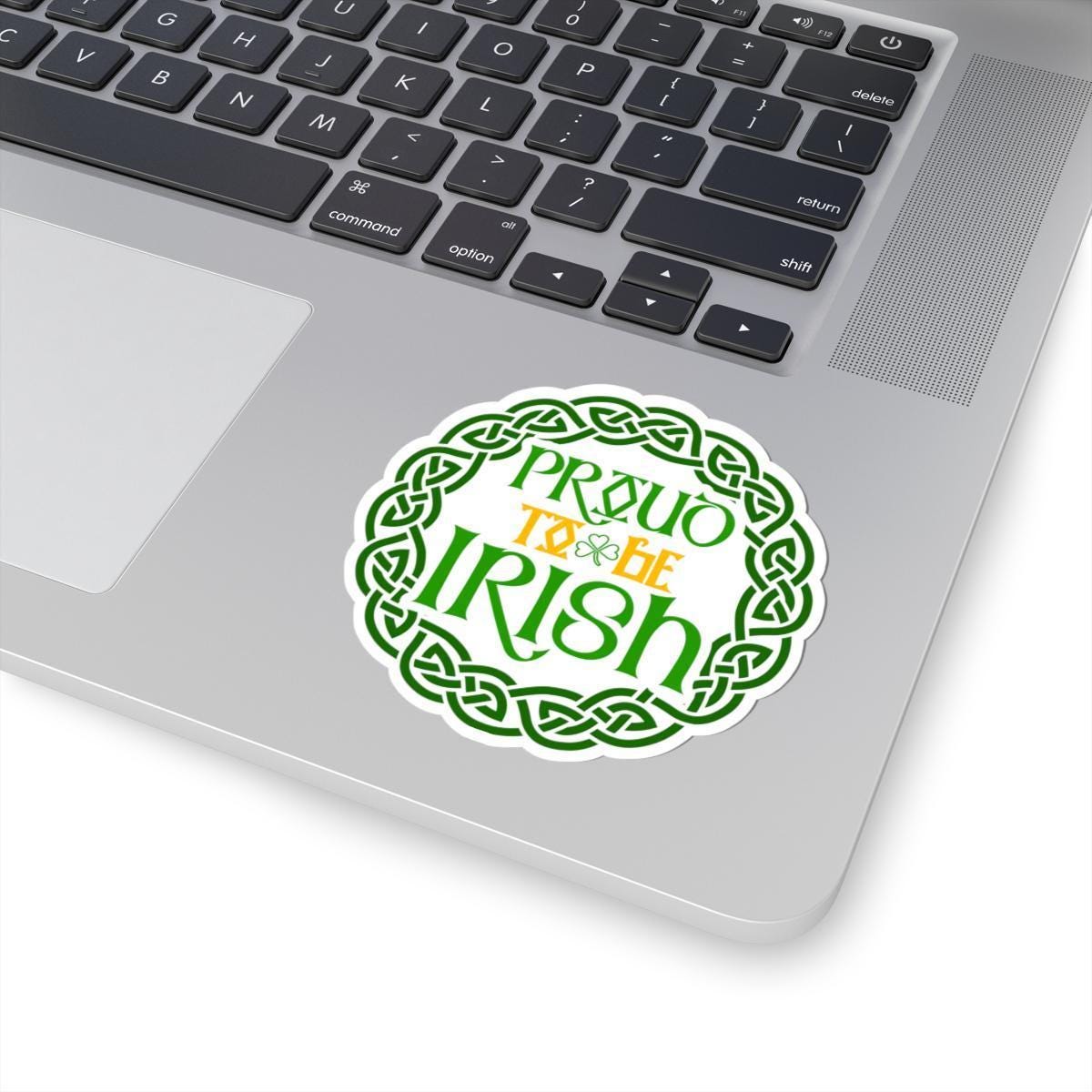 Irish Pride Sticker – Shamrock Decal With Tricolor Vinyl, Glossy Indoor Use