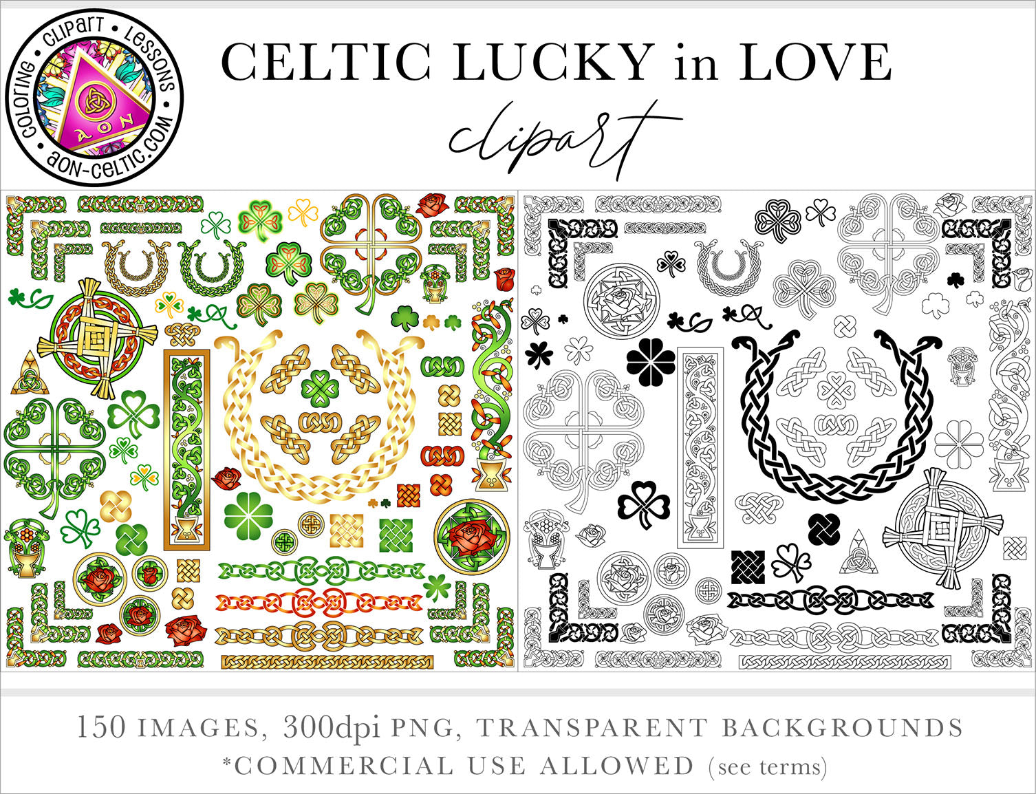 the celtic lucky in love pattern is shown