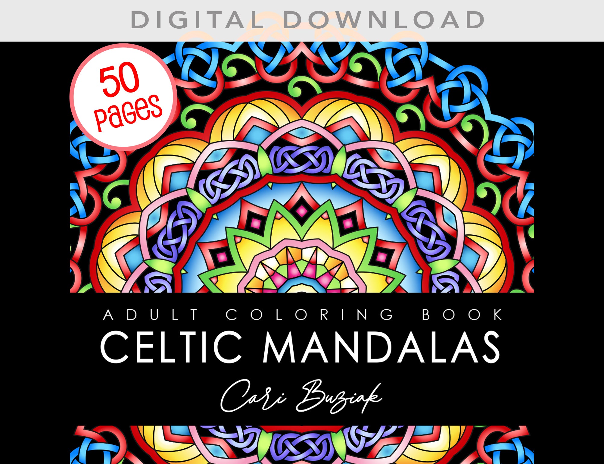 the adult coloring book celtic mandals are bright