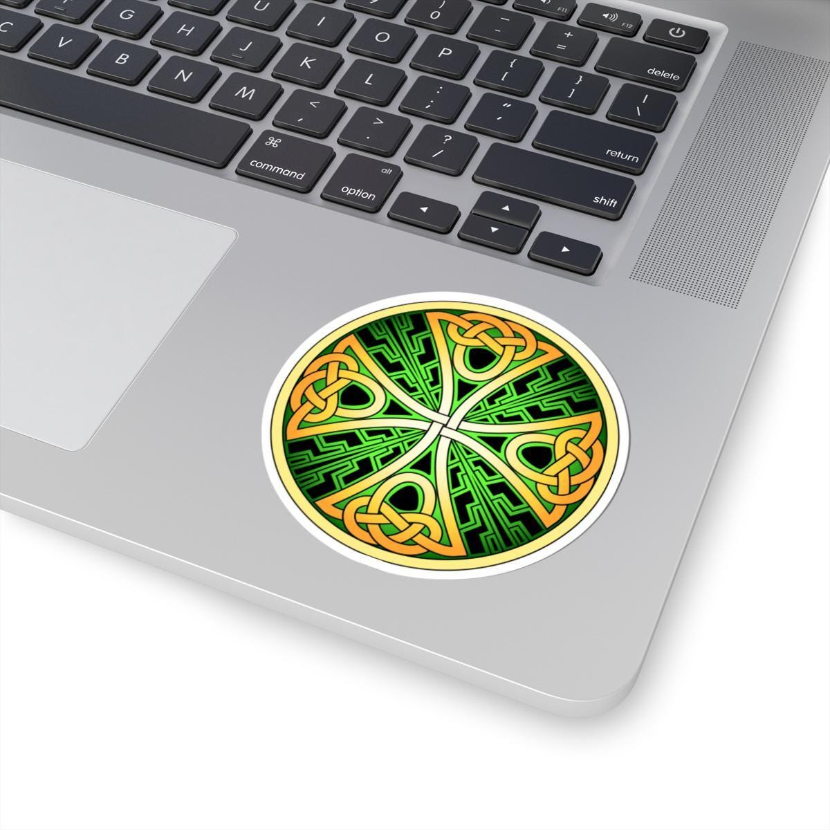 Celtic Mandala Cross, Glossy Vinyl Indoor Wall Sticker Decor Art