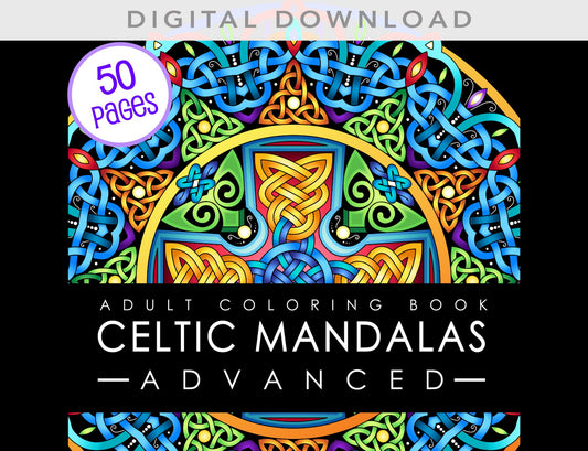 the adult coloring book celtic manias advanced