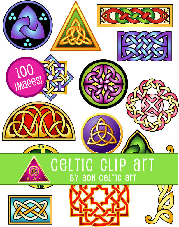 CELTIC Clipart Theme Pack - Celtic Knot Clipart 1, INVITATIONS, Wedding Stationary, Celtic Crafts, Celtic Clip Art, Dot Journal PDF
