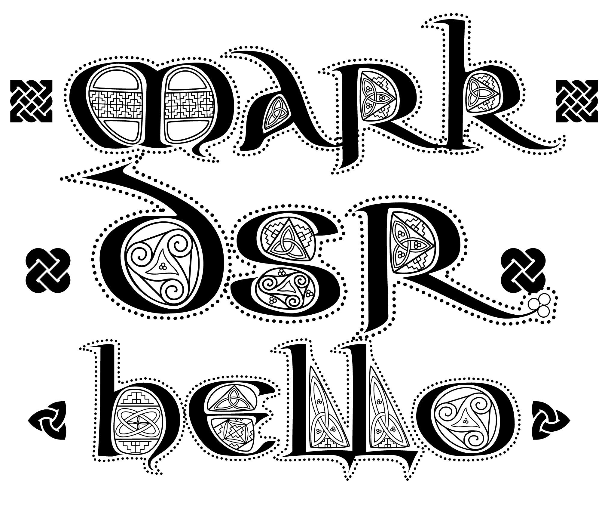 CELTIC FONT - Aon Manuscript Black, INVITATIONS, Opentype svg, Irish Wedding Stationary, Celtic Font, Lettering, Celtic Calligraphy Uncial