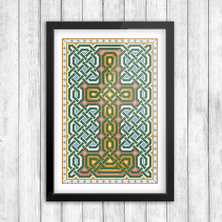 Celtic Cross-Stitch Pattern – Irish Embroidery Design | St Patrick's Day Gift