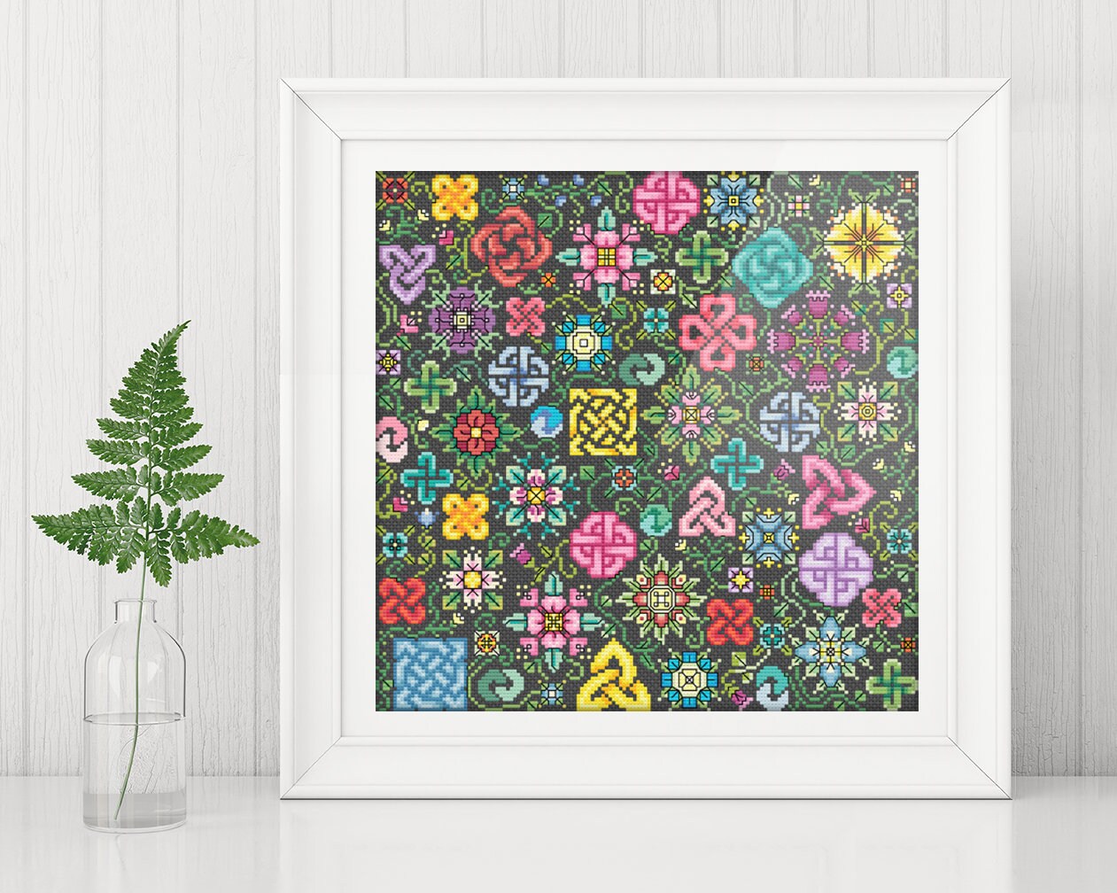 Celtic Cross Stitch Pattern - Irish Knotwork Design | Summer Embroidery PDF