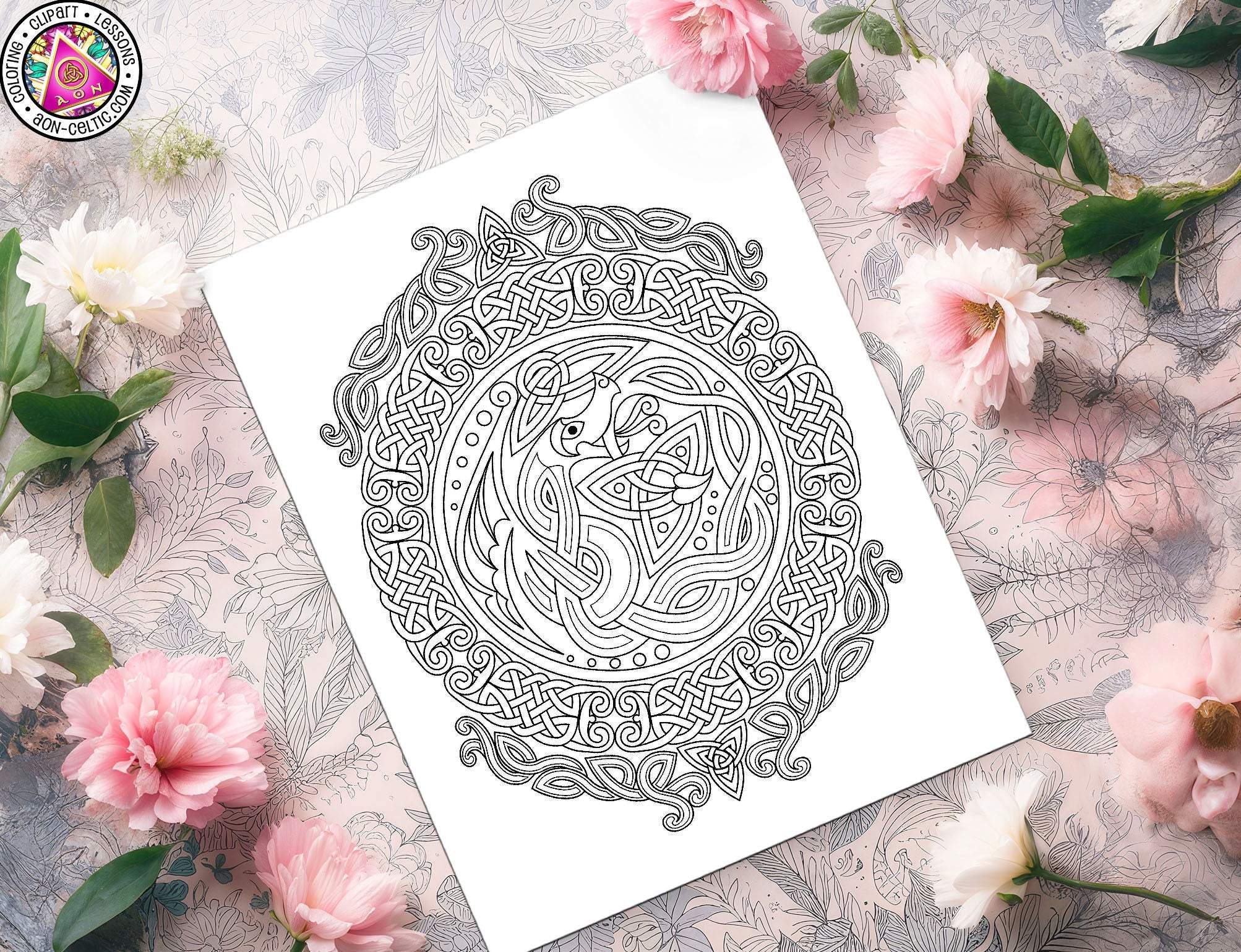 Celtic Coloring Book - Intricate Dragon Art | St Patrick's Day Relaxation PDF