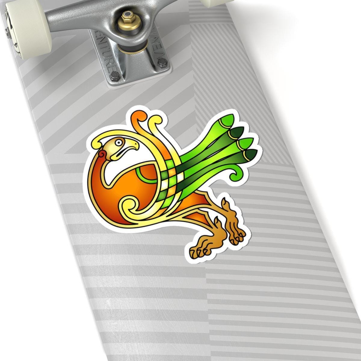 Celtic Bird Phoenix Sticker – Ornate Design with Intricate Line Art & Glossy Vinyl Finish