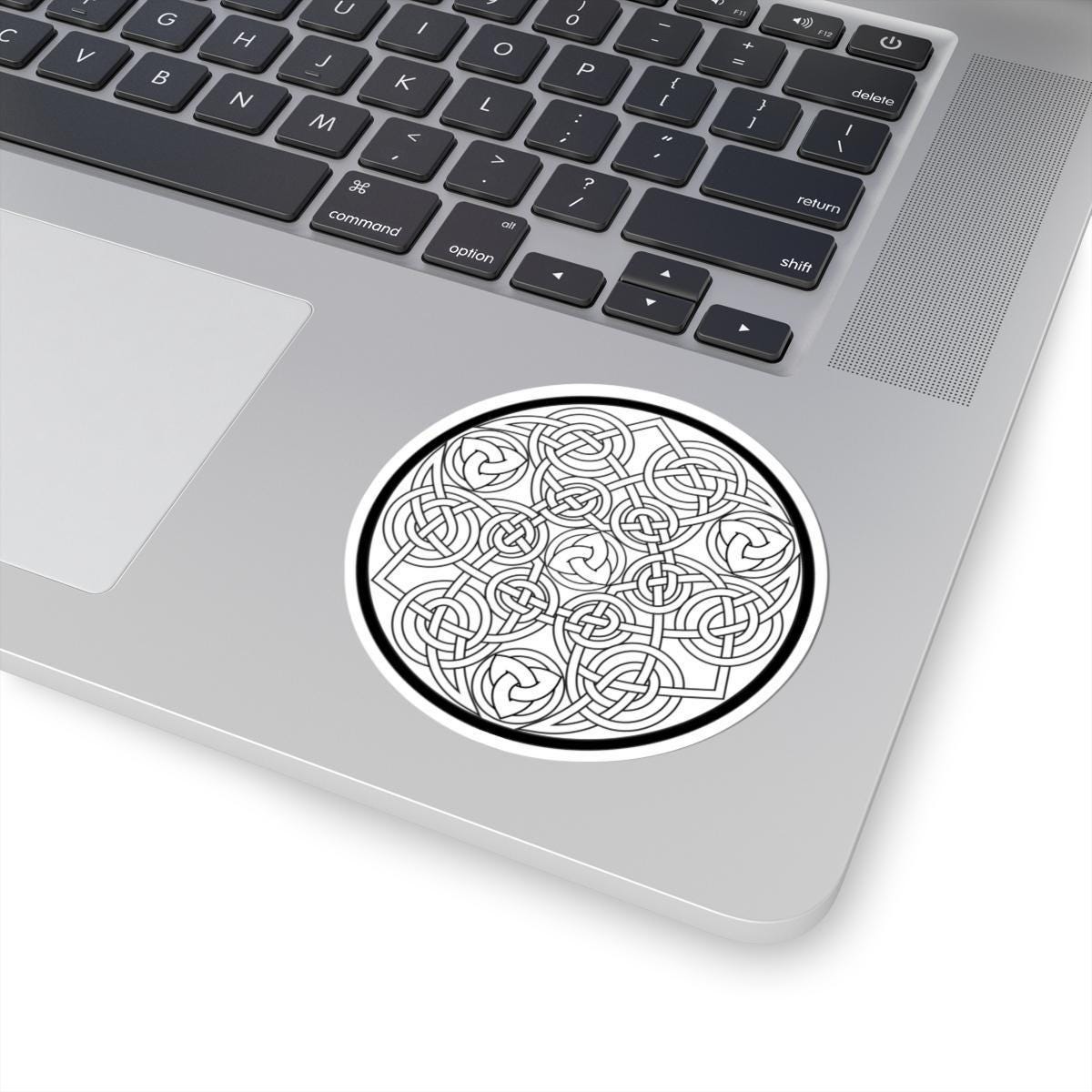 Celtic Knot Sticker – Mandala Triskele Design | Glossy Vinyl Decal With Braided Motif