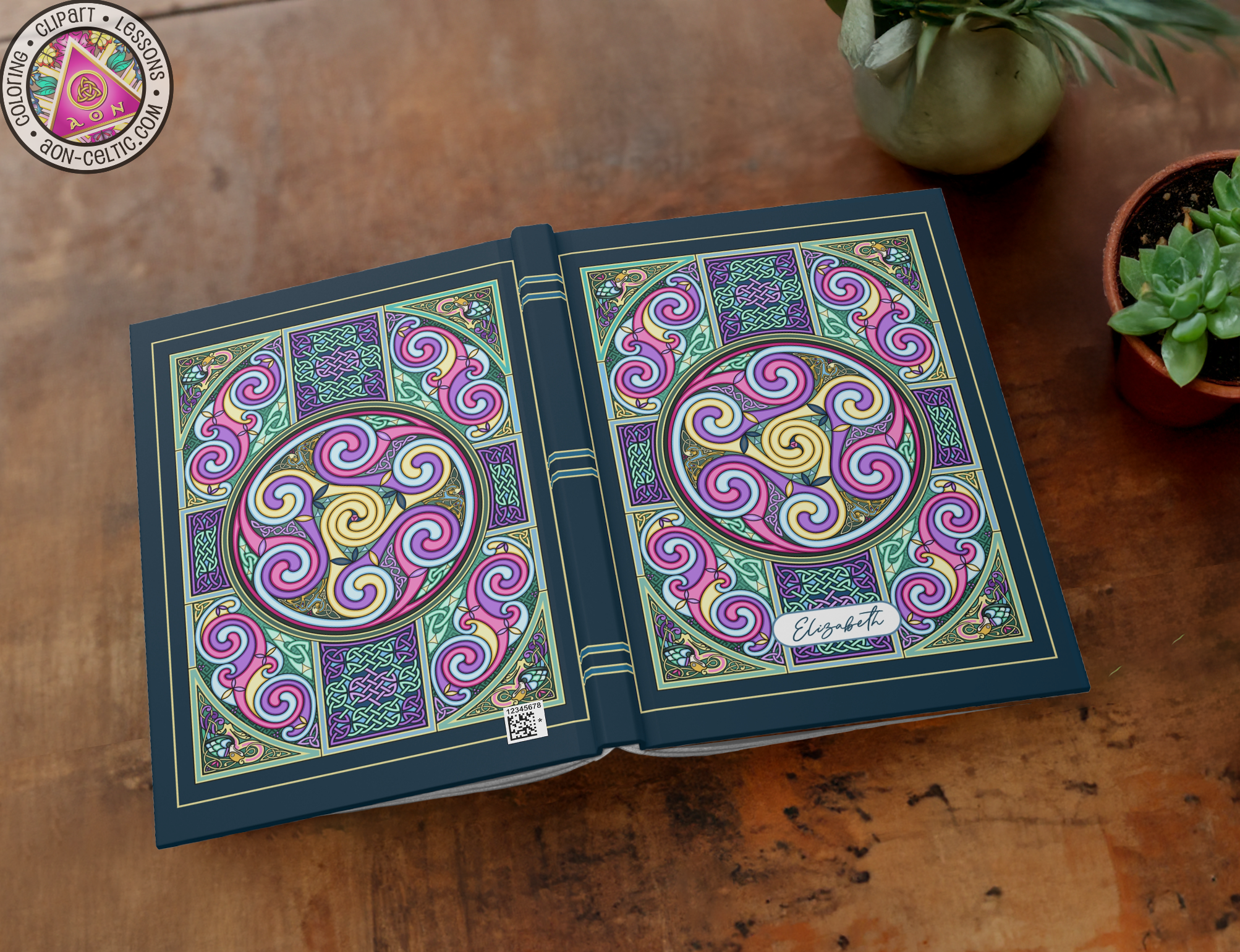 an open book sitting on top of a wooden table