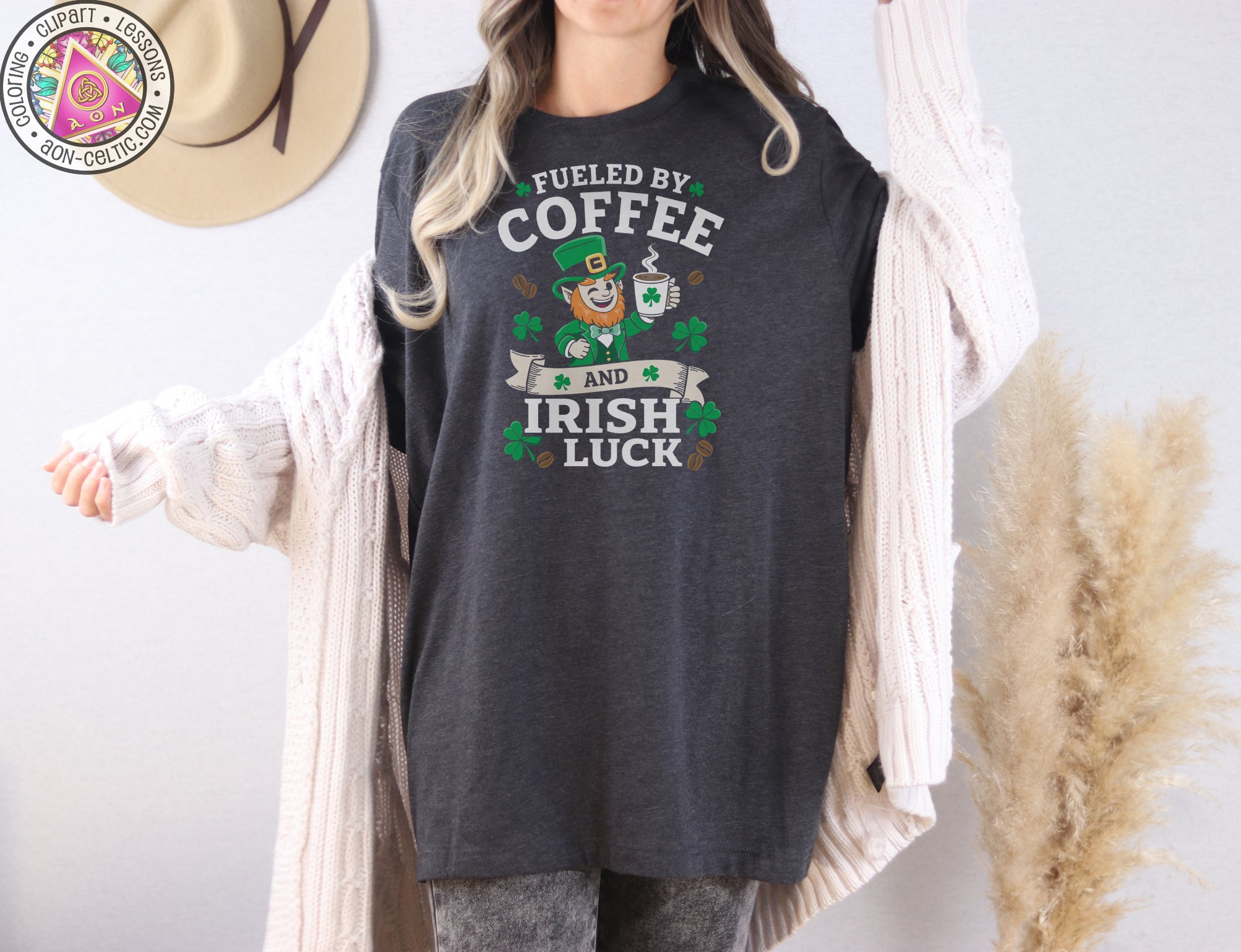 a woman wearing a st patrick's day shirt