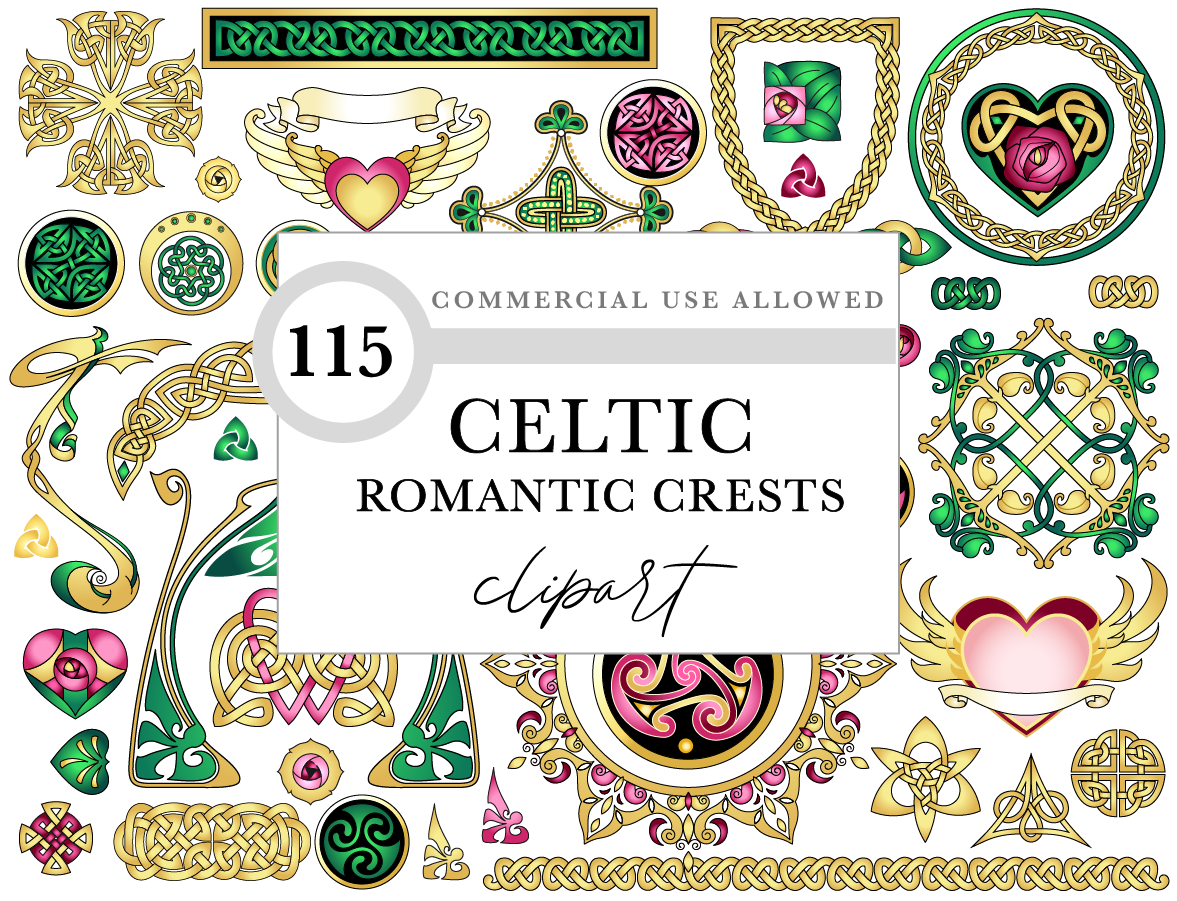 the cover of the book celtic romantic crests