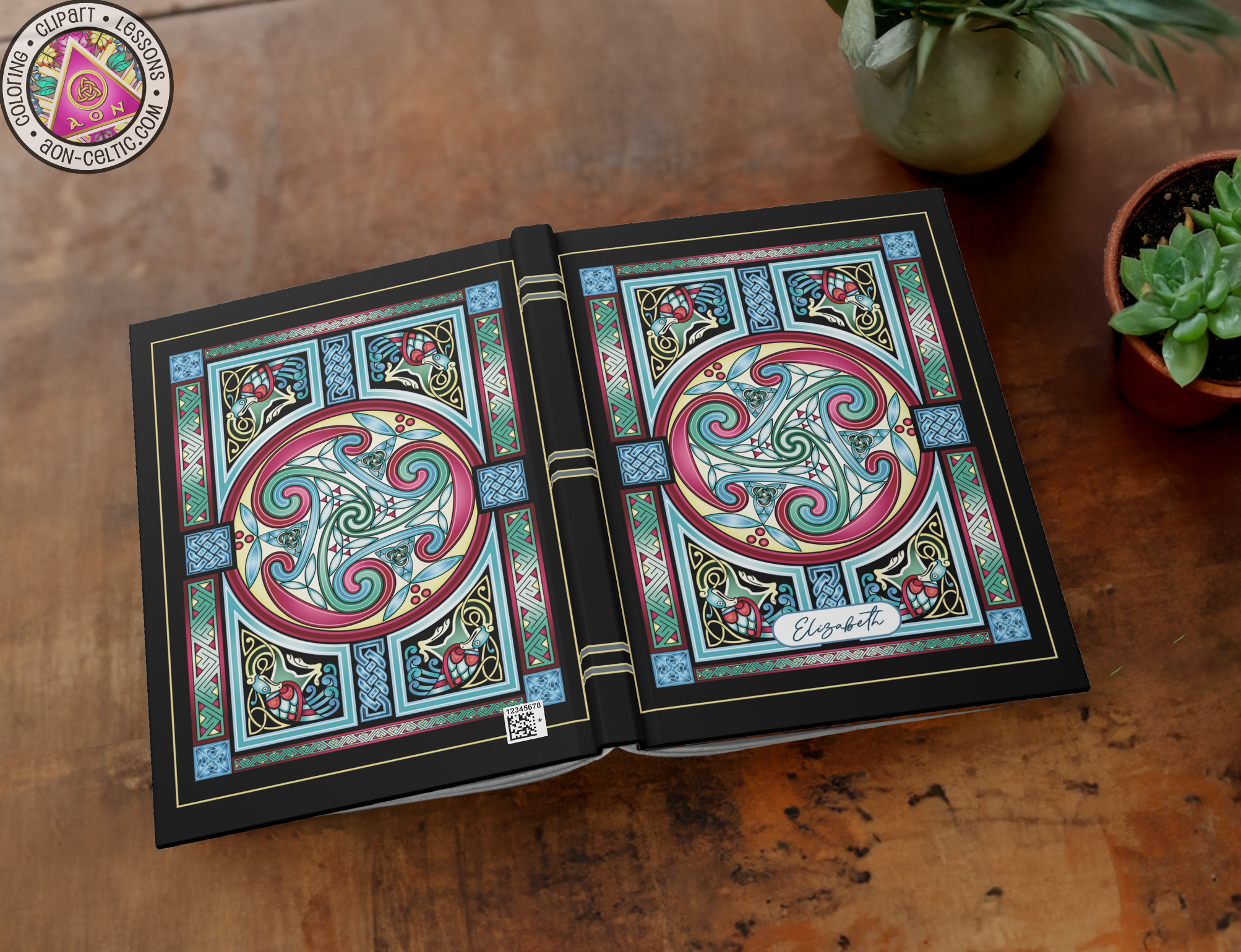 an open book sitting on top of a wooden table