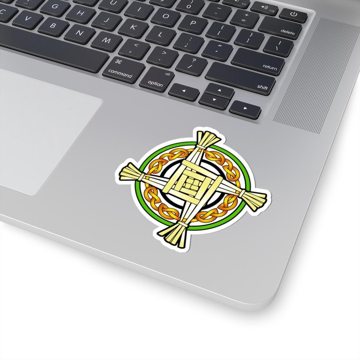 St Brigid's Cross Sticker – Durable Vinyl With Celtic Wheat Art Design