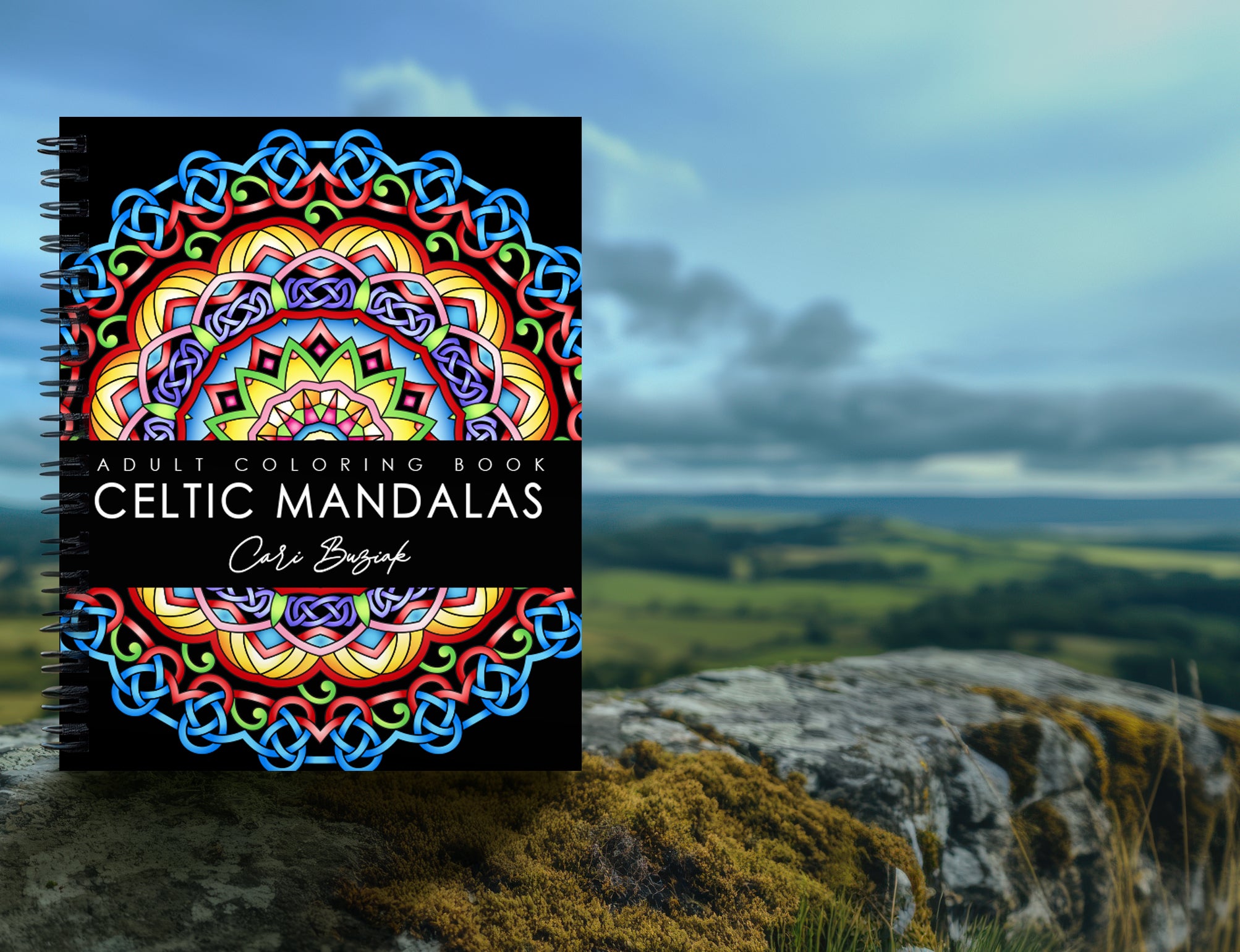 a book sitting on top of a rock