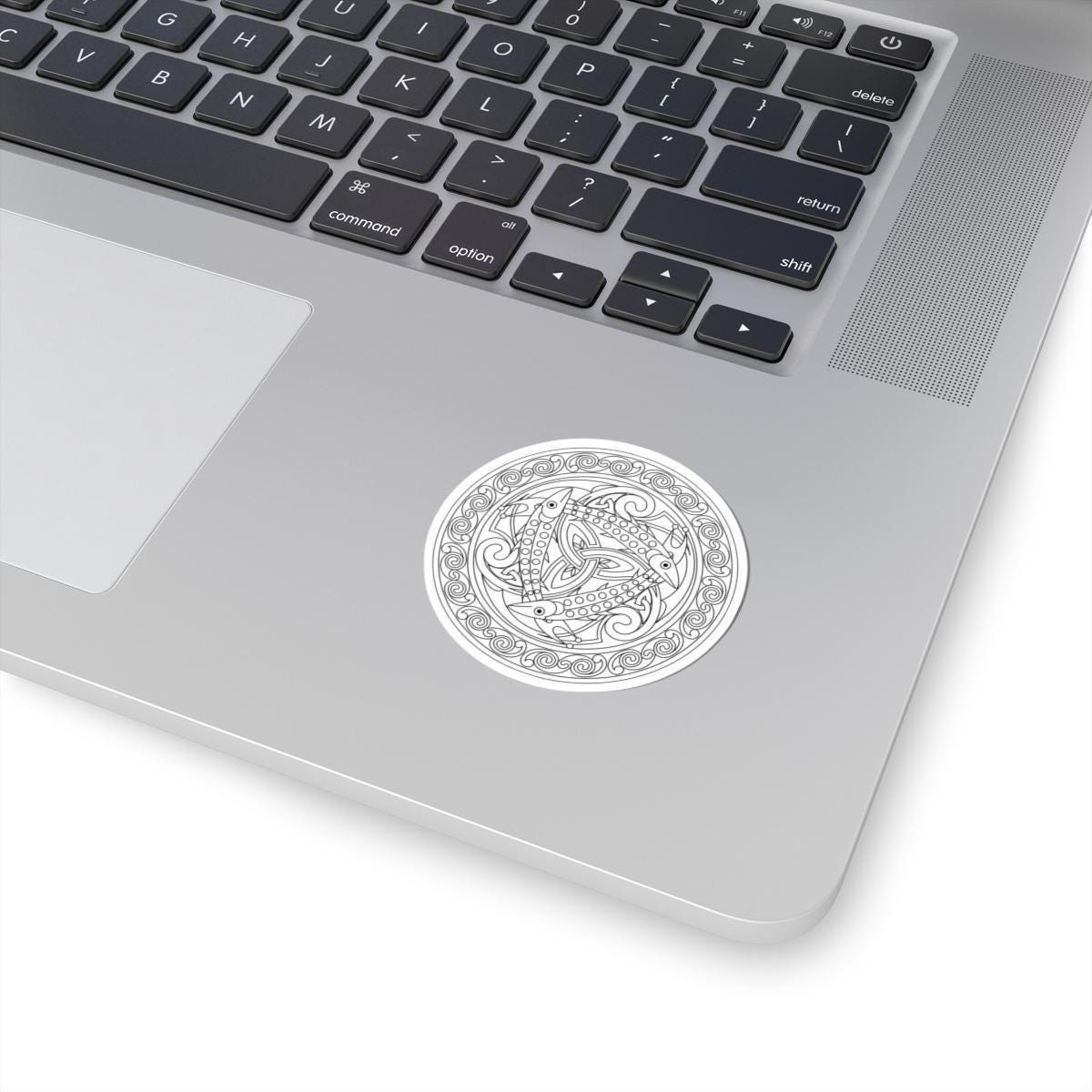 Celtic Mandala Sticker – Salmon Of Knowledge Design | Glossy Vinyl Decal