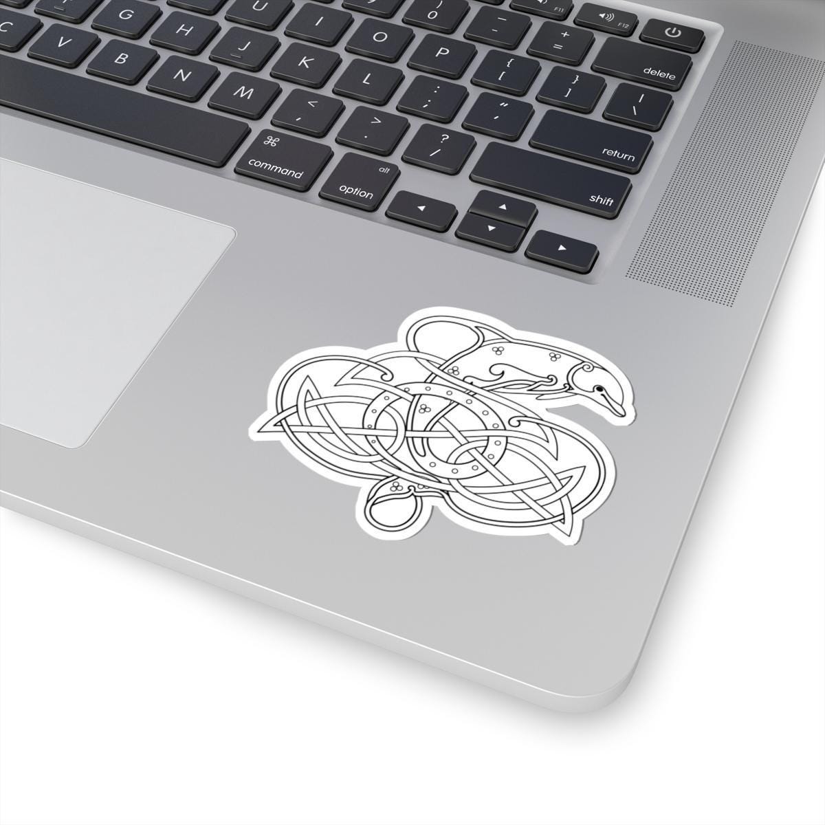 Celtic Knot Sticker – Dolphin Design Art with Symmetrical Braided Pattern