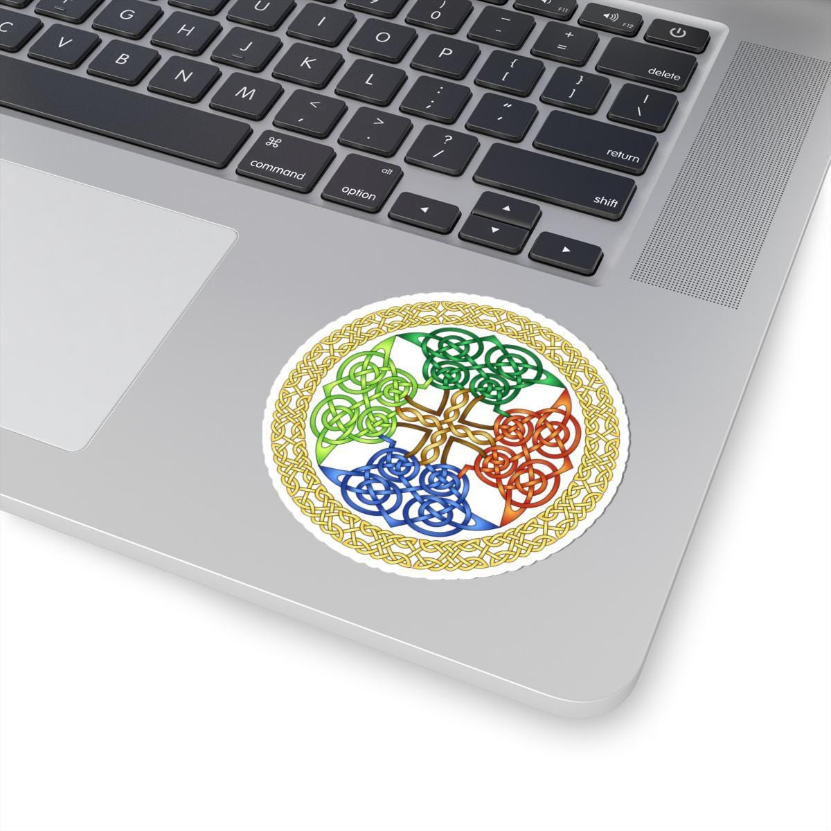 Celtic Knot Sticker – Tree Of Life Decal With Braided Border Design