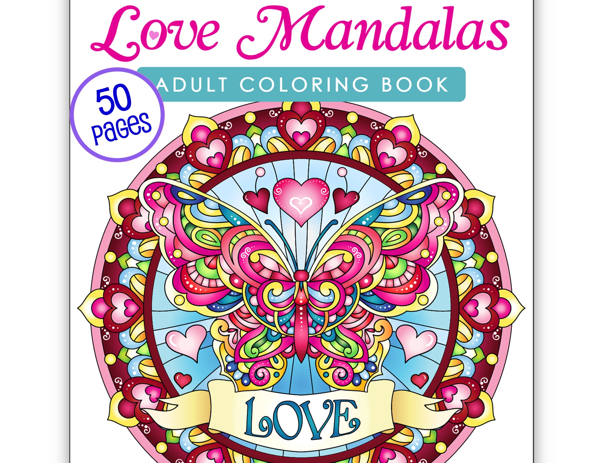 a coloring book with a heart and a bow on it