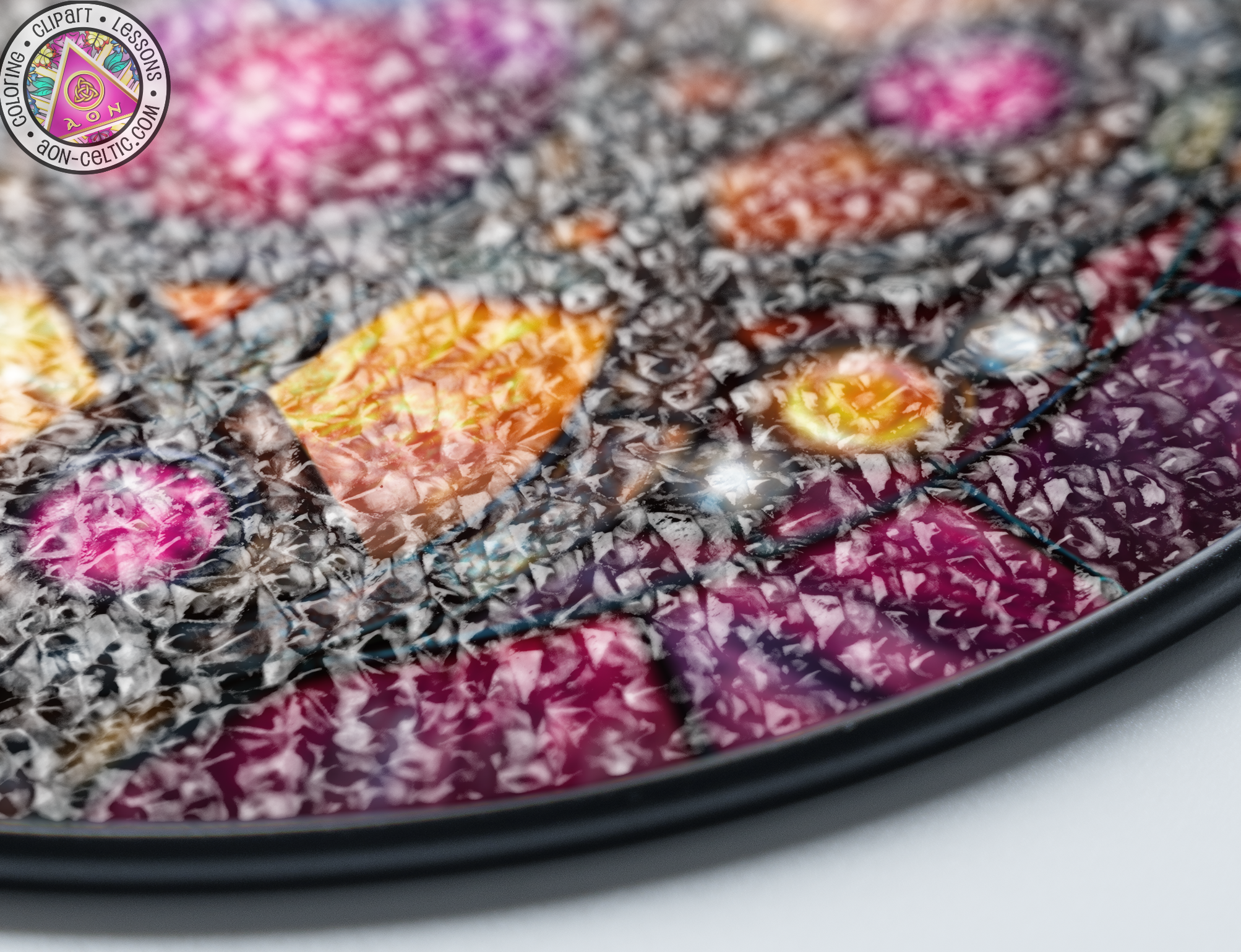 a close up of a plate on a table