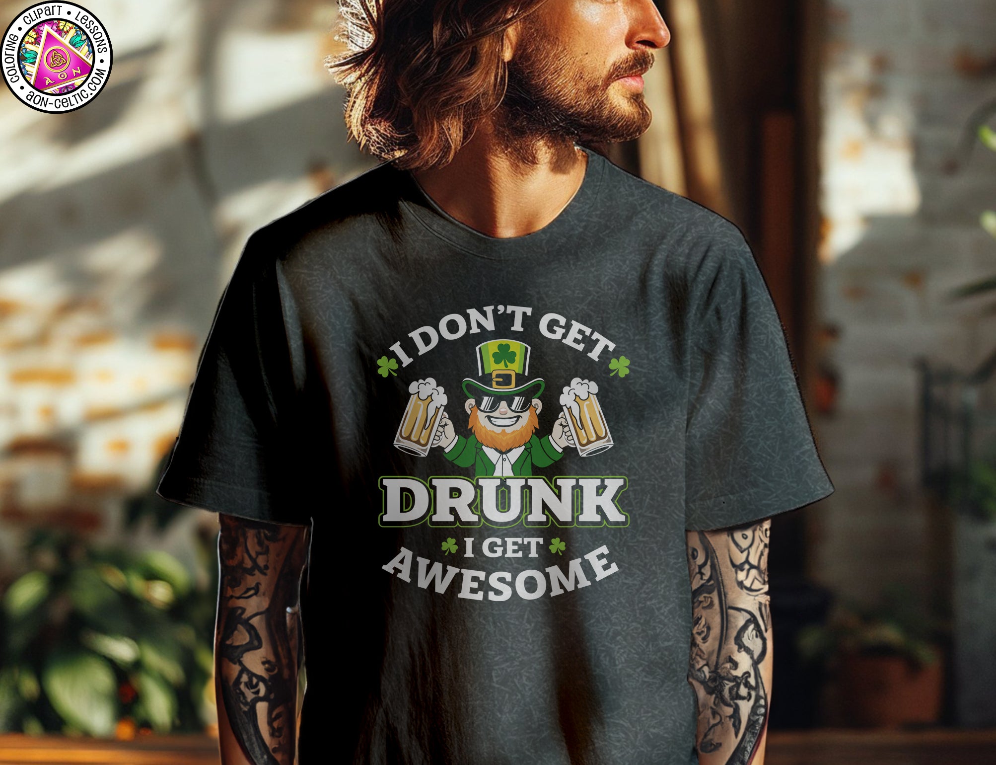 a man with long hair wearing a t - shirt that says i don't