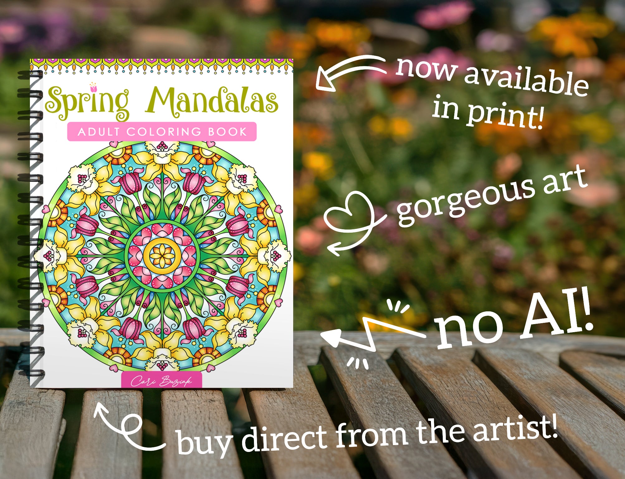 a coloring book sitting on top of a wooden table