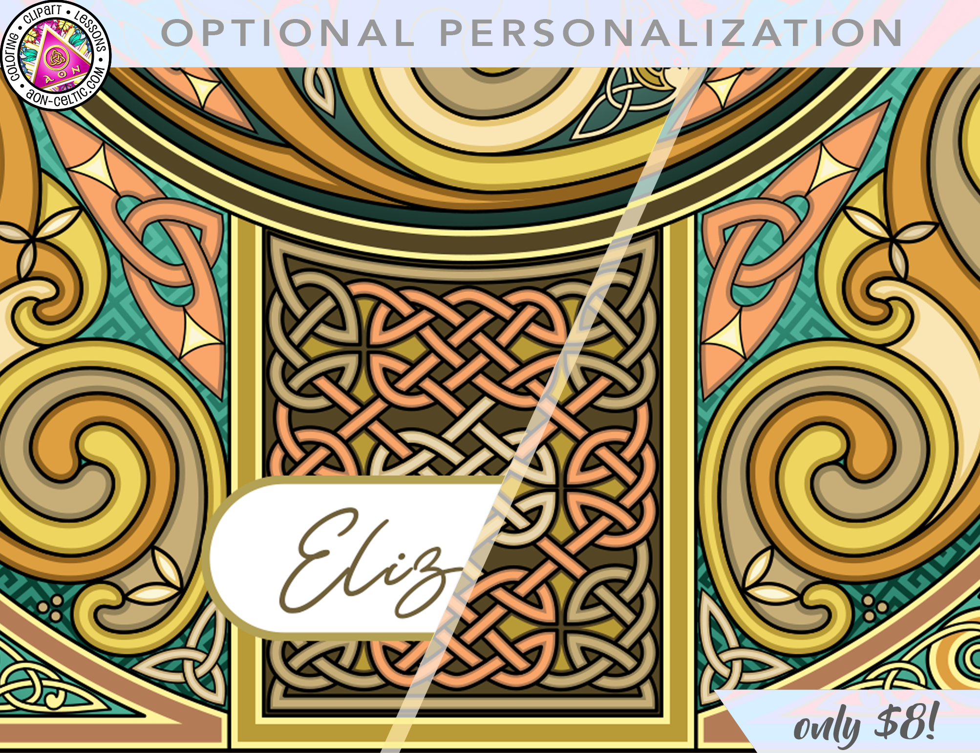 a picture of an ornate design with a name on it