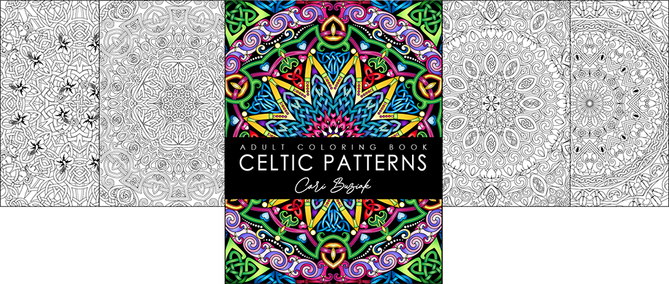 a coloring book cover with a colorful design