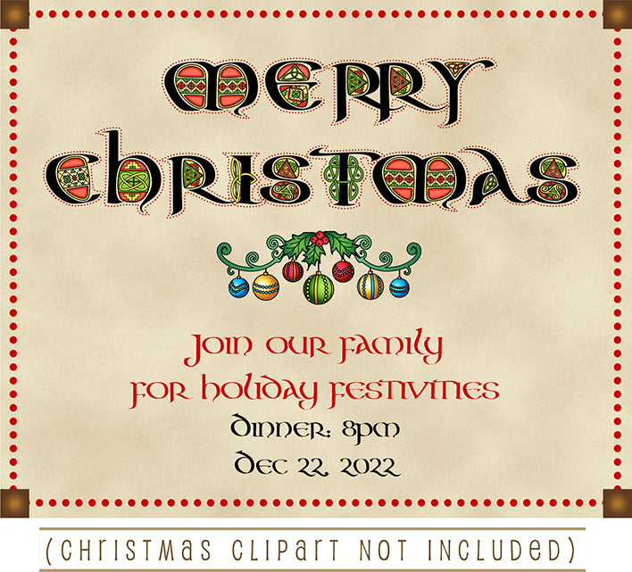 a christmas card with the words merry christmas on it