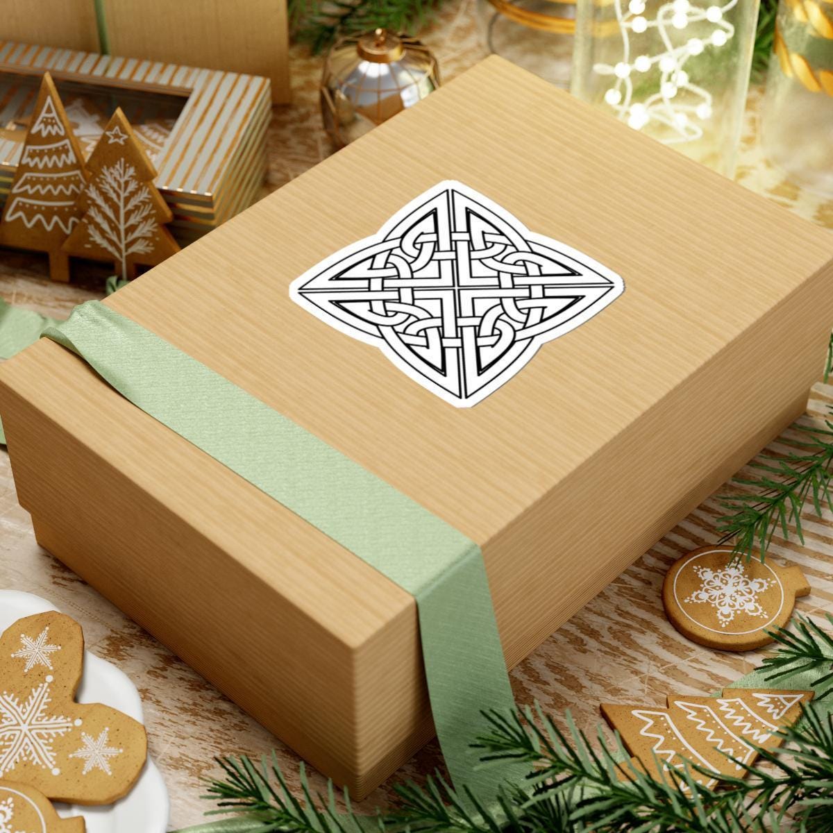 Celtic Knot Sticker - Intricate Knotwork Design | Glossy Vinyl Decal