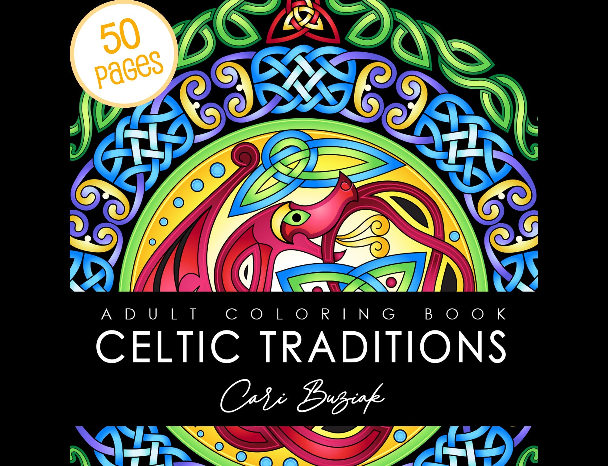 a coloring book with celtic designs on it