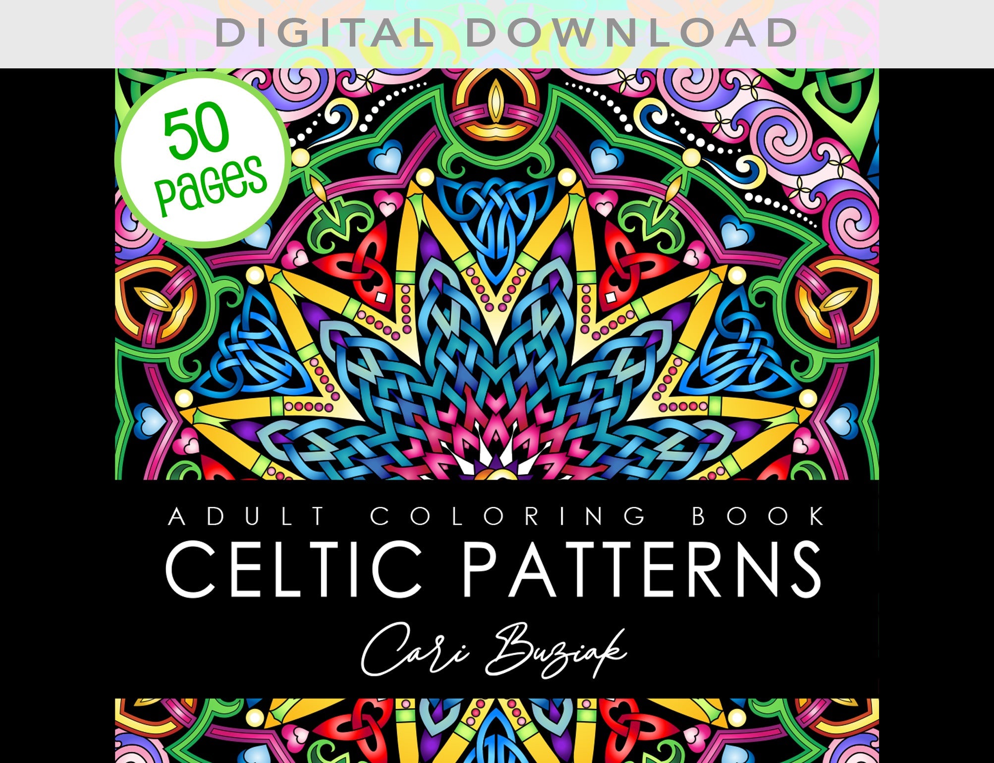 the adult coloring book celtic patterns