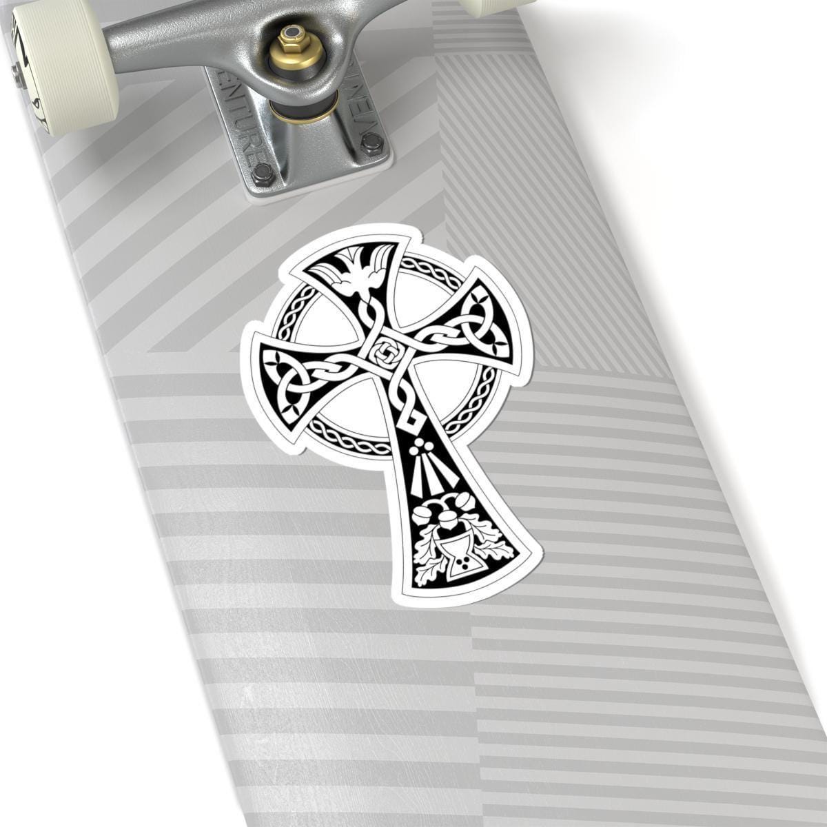 Celtic Cross Sticker – Traditional Knotwork Pattern | Glossy Vinyl Decal