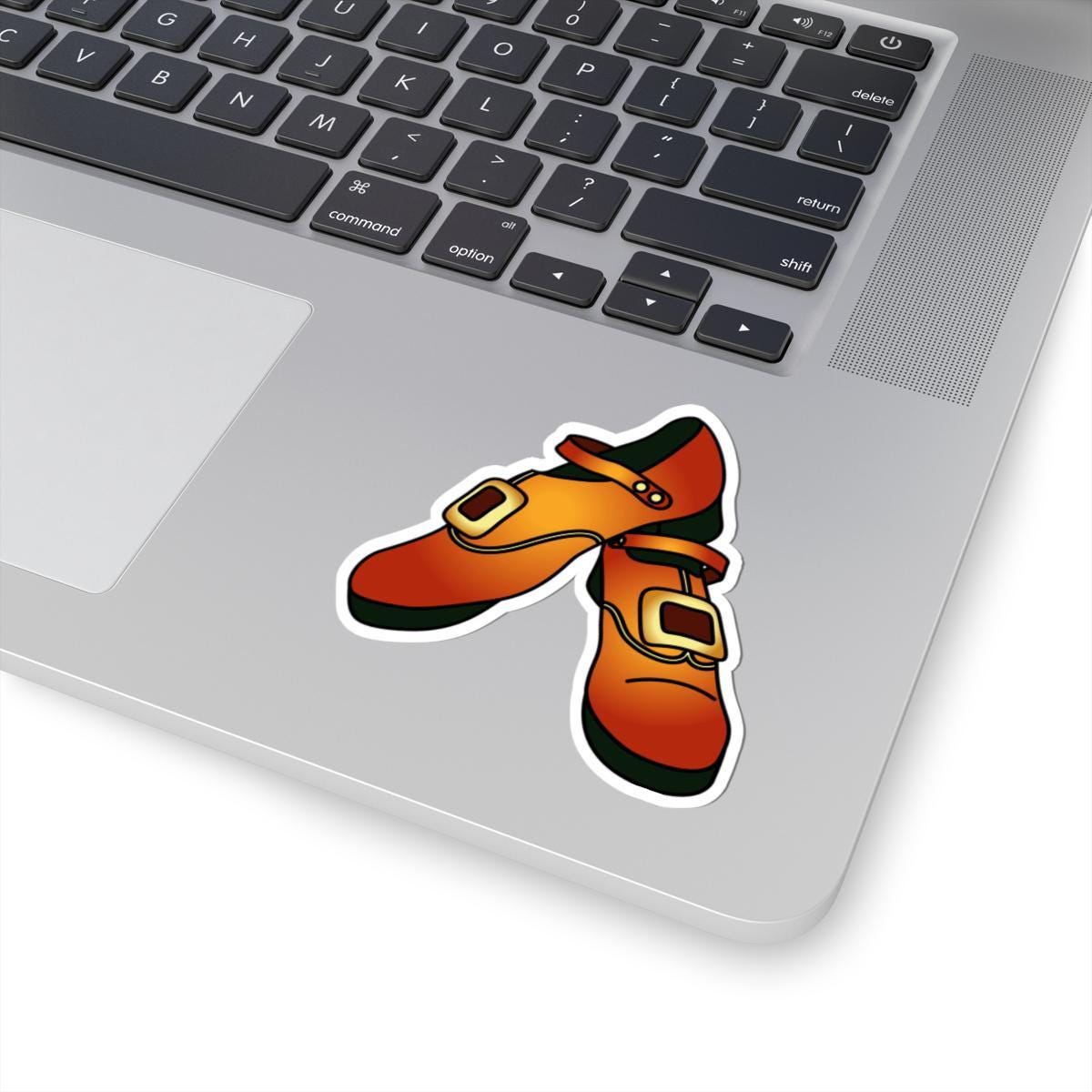 Irish Dancing Shoes Glossy Buckle Sticker – Elegant Vinyl Shoe Decal