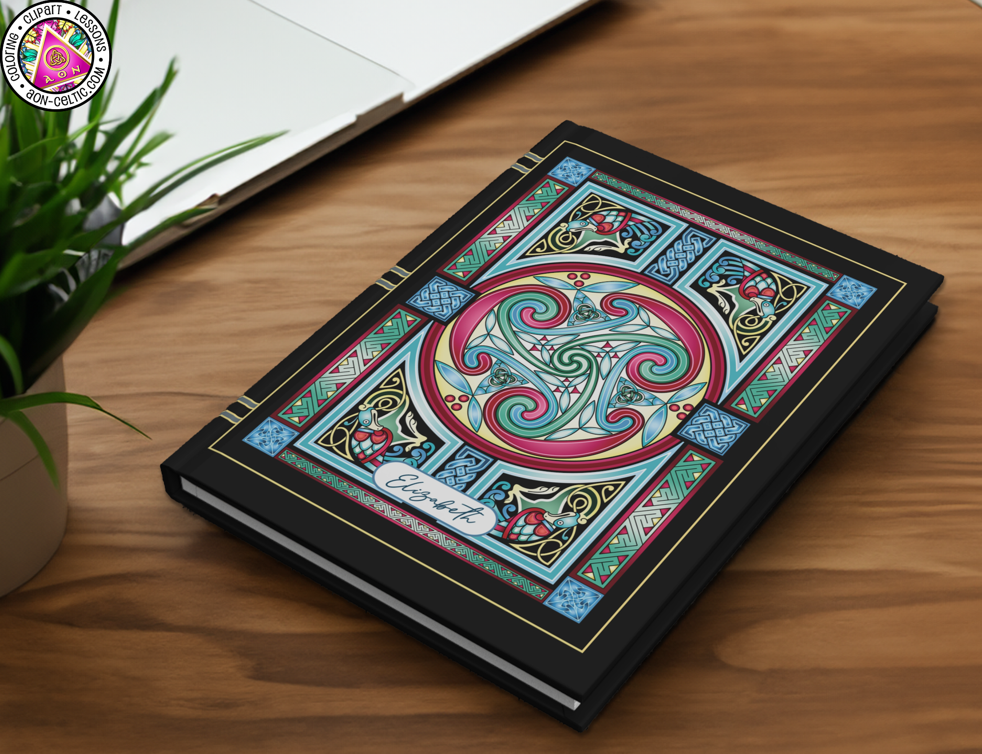 a book sitting on top of a wooden table