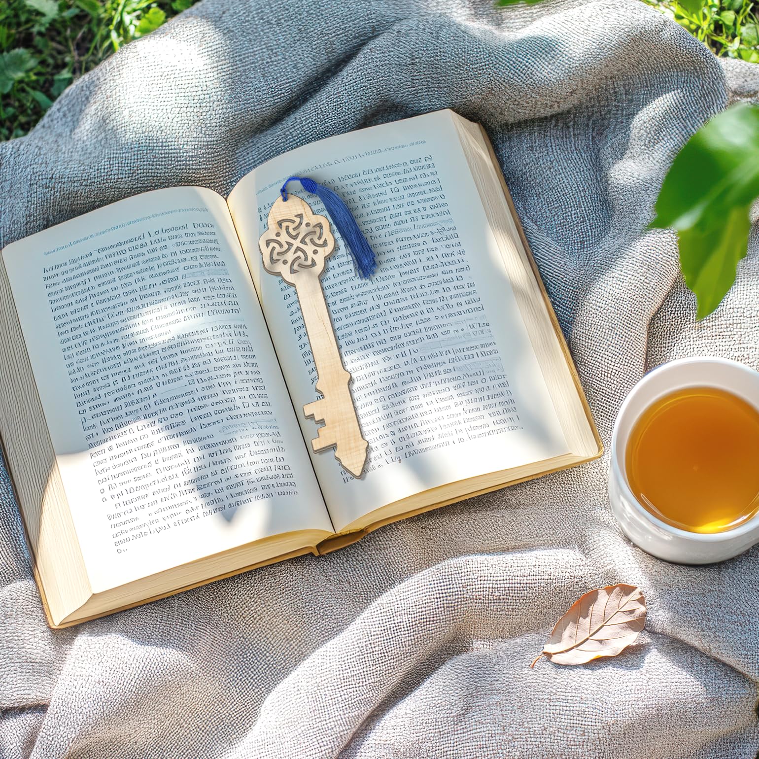 Celtic Wooden Bookmark – Laser Cut Bookmark with Trinity Knot Design & Silky Tassel