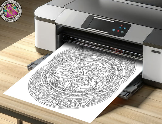 a printer with a picture of a dragon on it