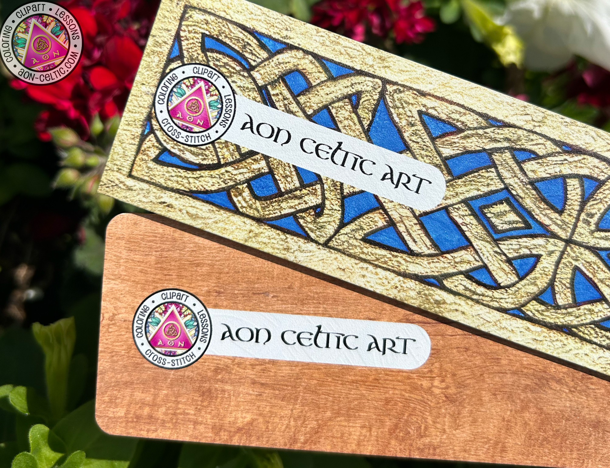 Celtic Bookmark - Braided Knot Hologram Acrylic Book Marker with Tassel Charm