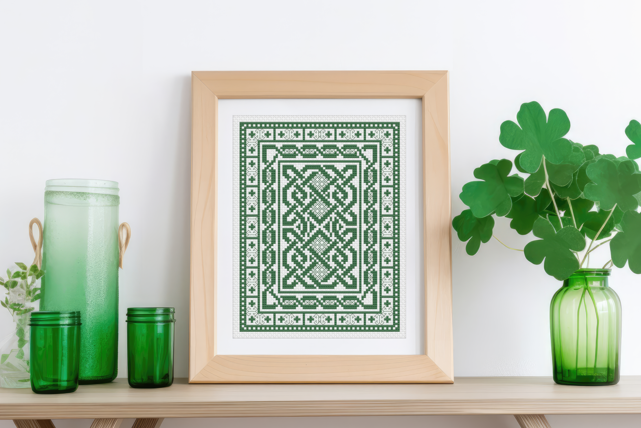 Celtic Cross Stitch Pattern – Irish Embroidery Design | St Patricks Day Gift