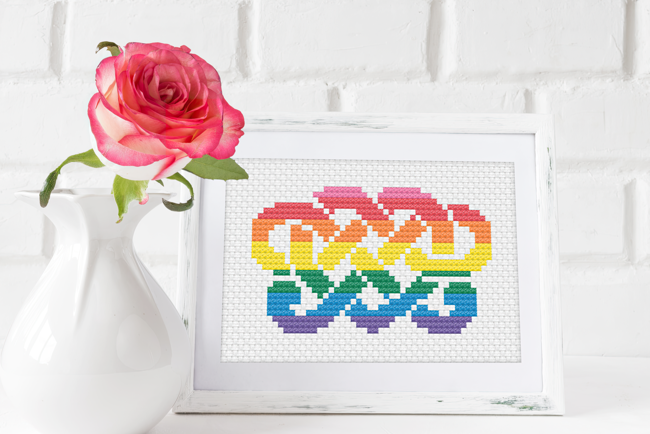 Celtic Cross Stitch Pattern – Irish Embroidery Design With Love Knot Motif