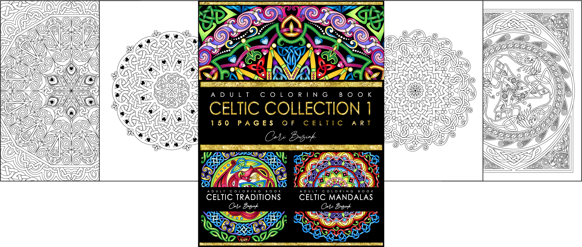 a coloring book with intricate designs on it