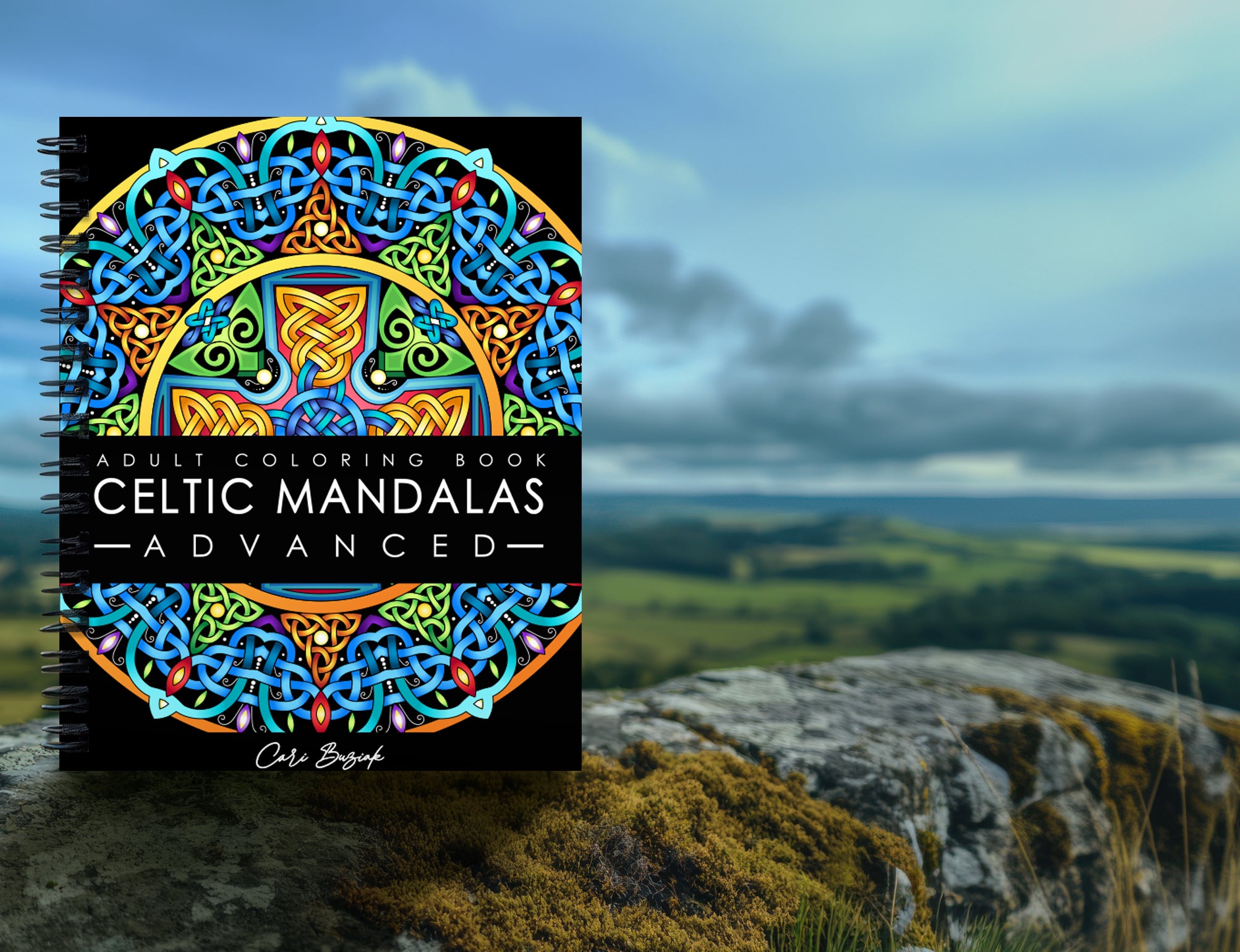 an adult coloring book called celtic madalas advanced