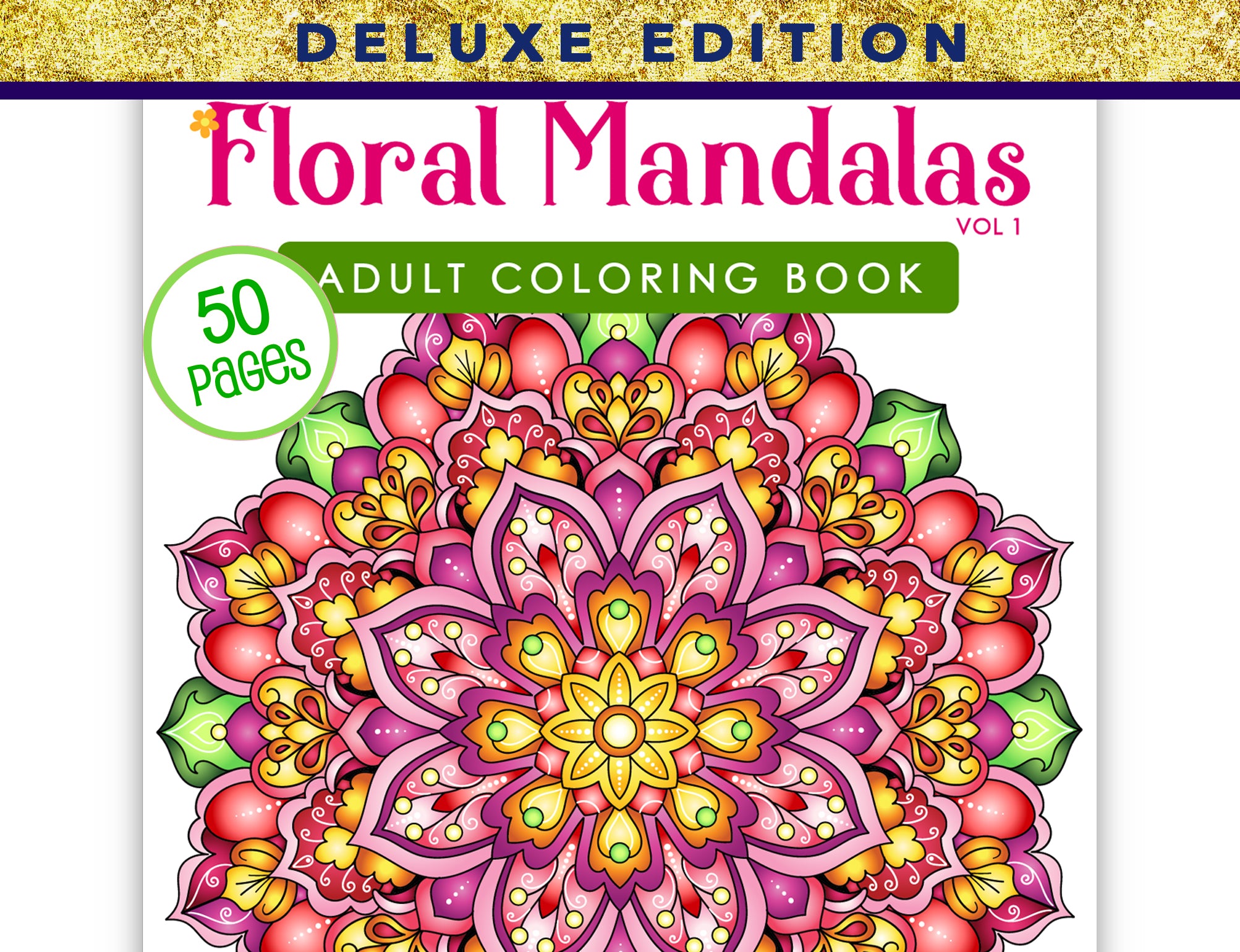 a coloring book with the title floral mandals adult coloring book
