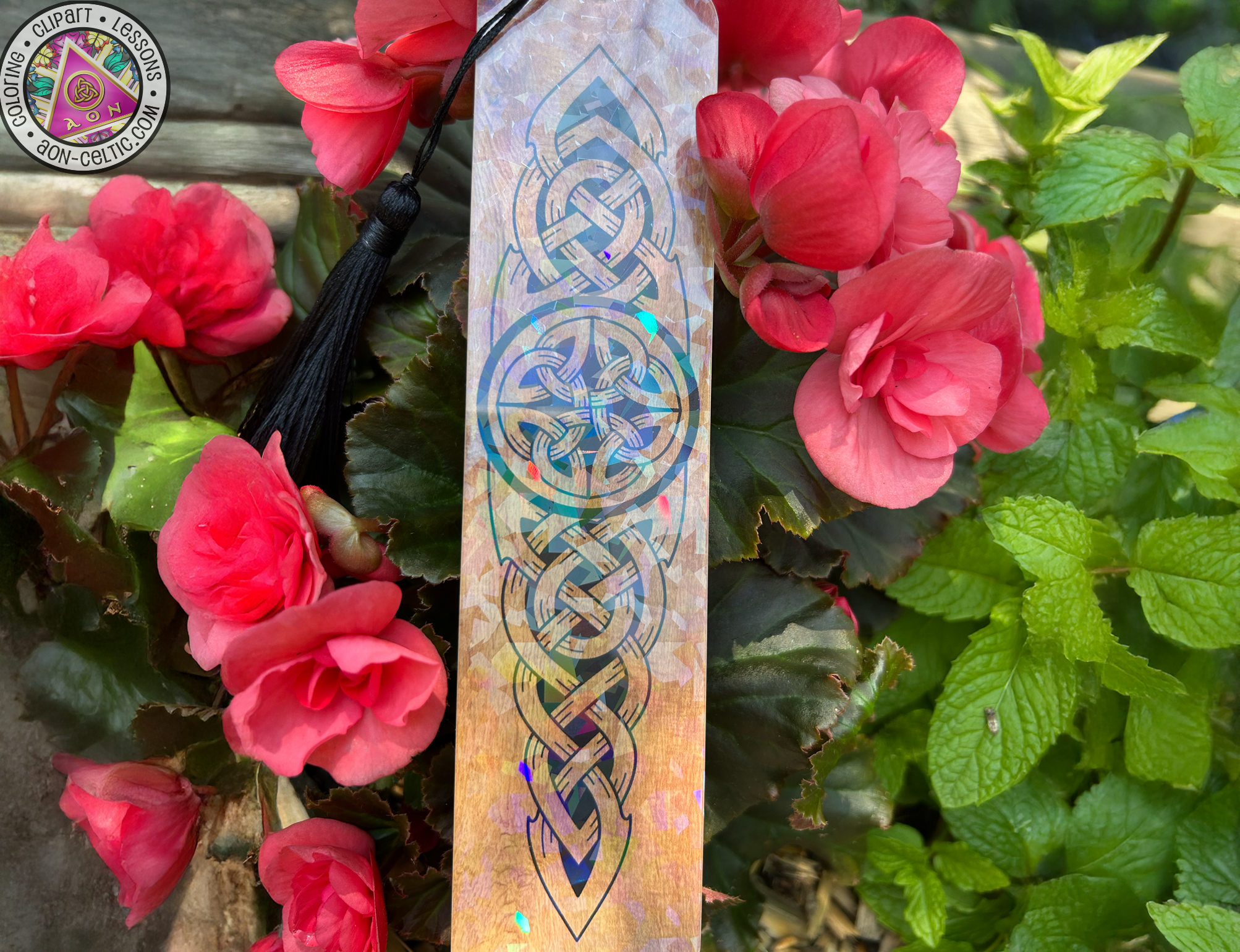 Celtic Bookmarks - Viking Knot Bookmark | Hologram Acrylic Book Marker Gift