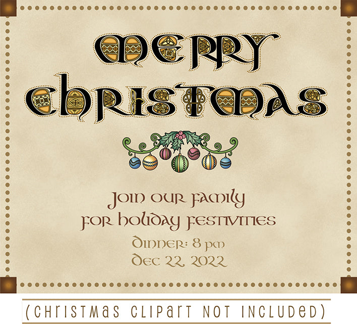 a flyer for a christmas party with a picture of a christmas tree