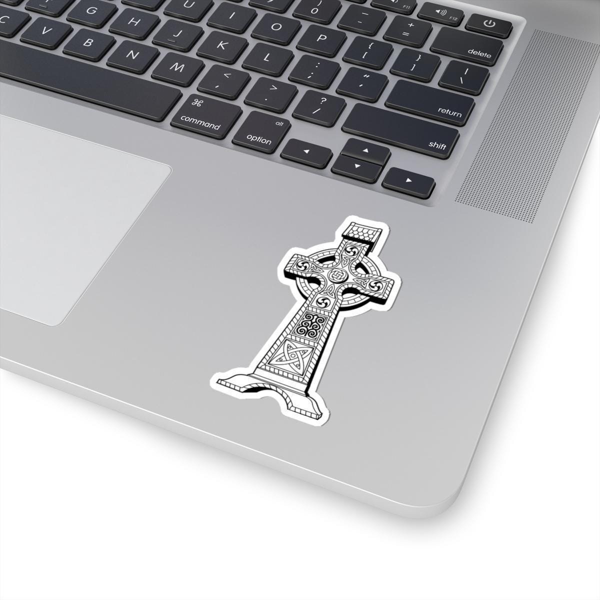 Celtic Cross Sticker – Durable Vinyl Cross Sticker with Irish Knotwork Decal