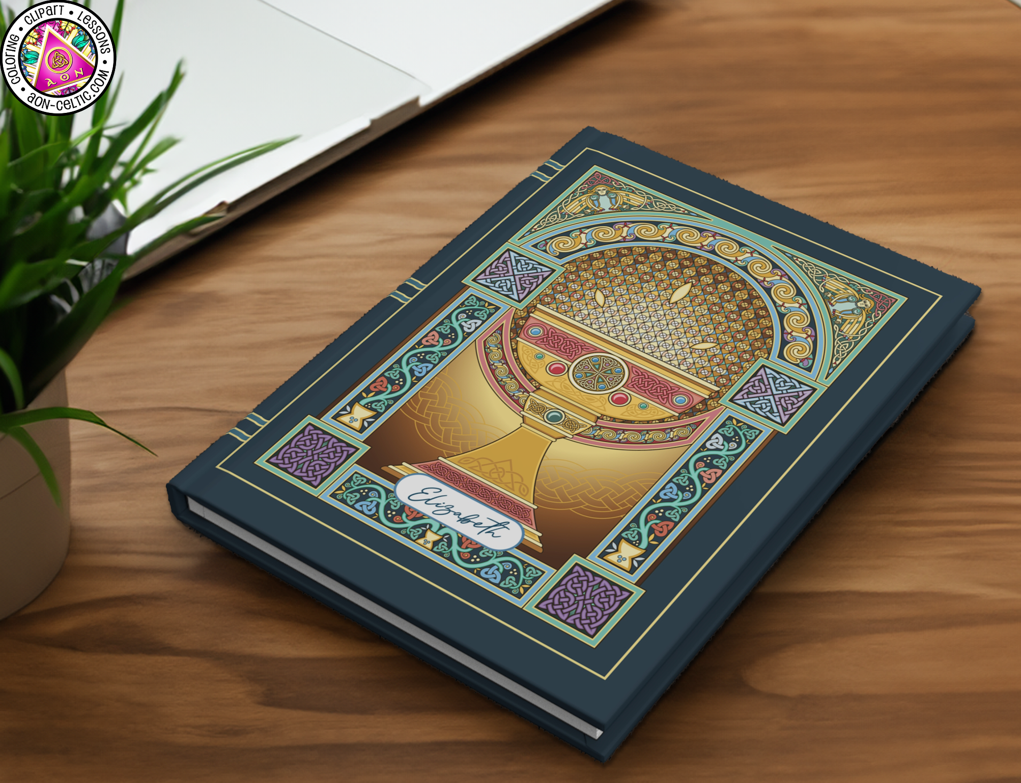 a book sitting on top of a wooden table