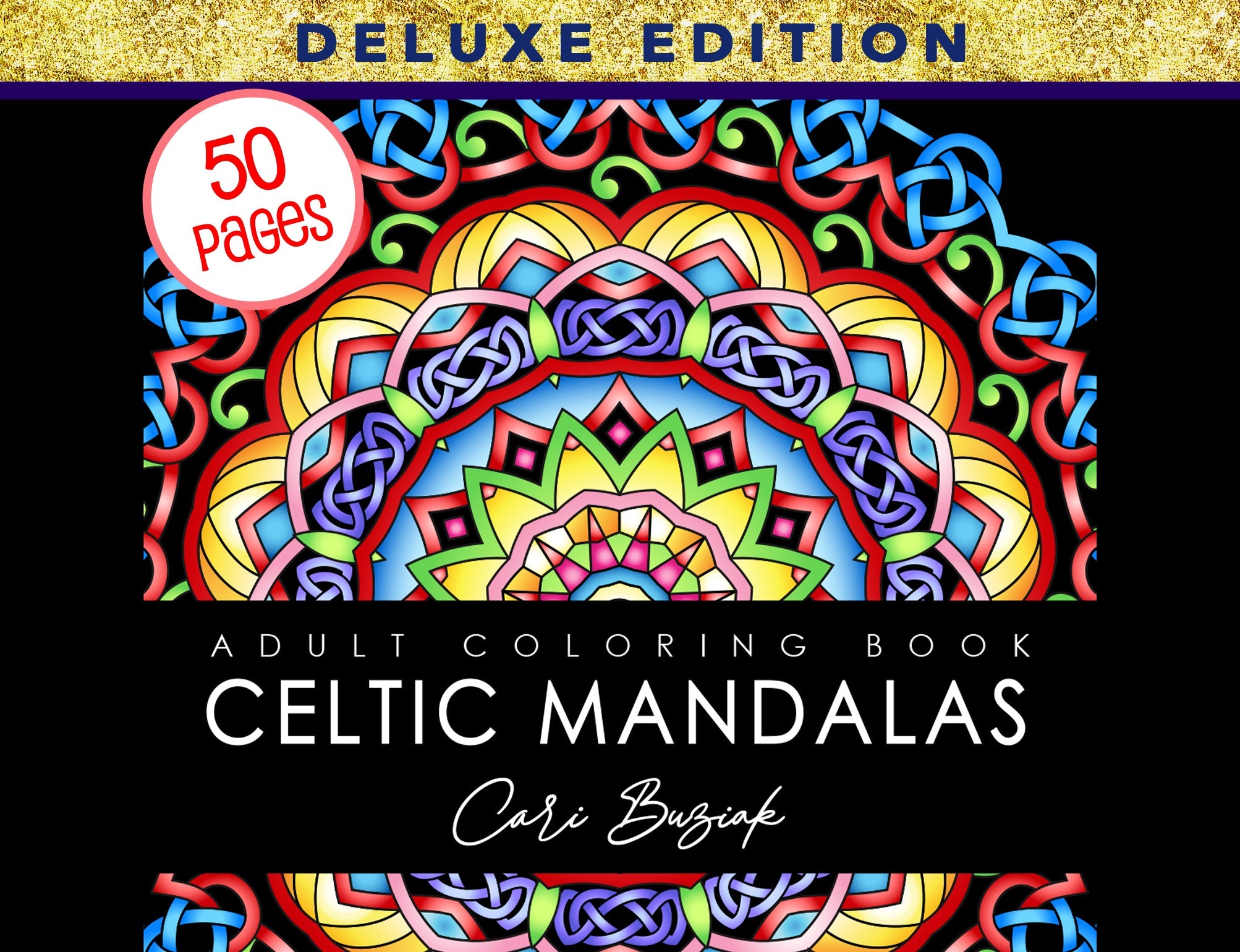 the adult coloring book celtic mandals is on sale