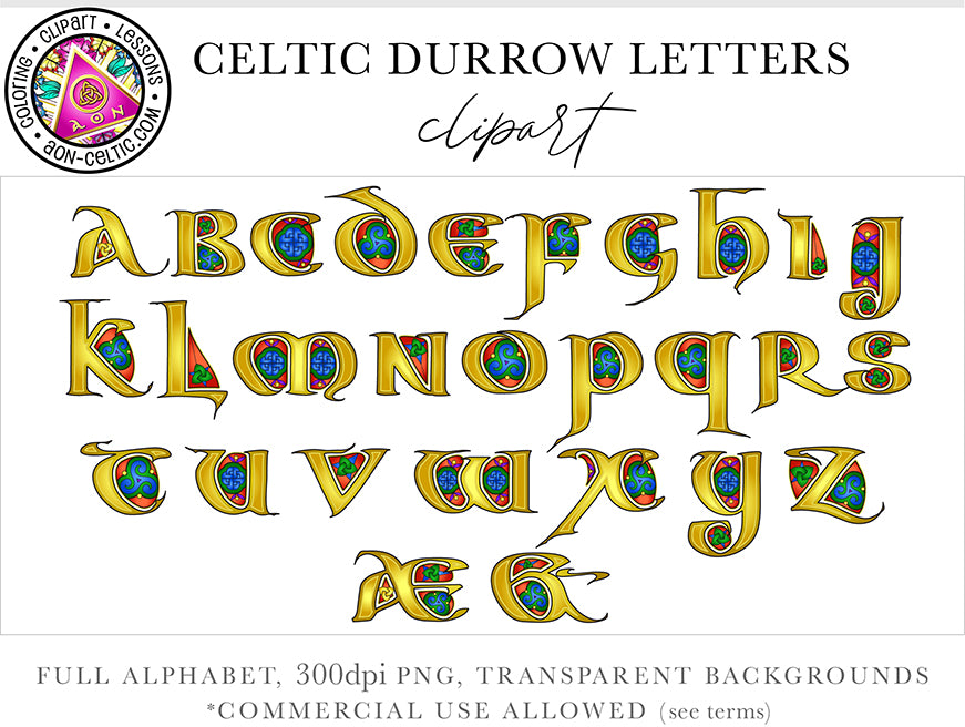 a set of letters and numbers with different colors