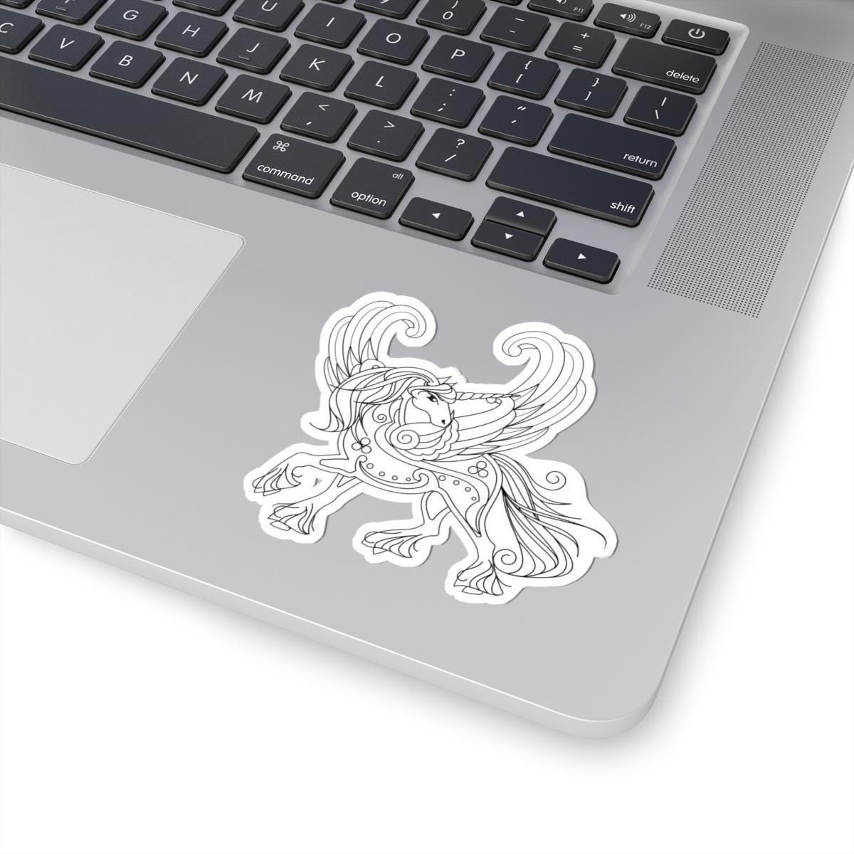 Winged Unicorn Sticker – Glossy Vinyl Decal | Baroque Art Fantasy Design
