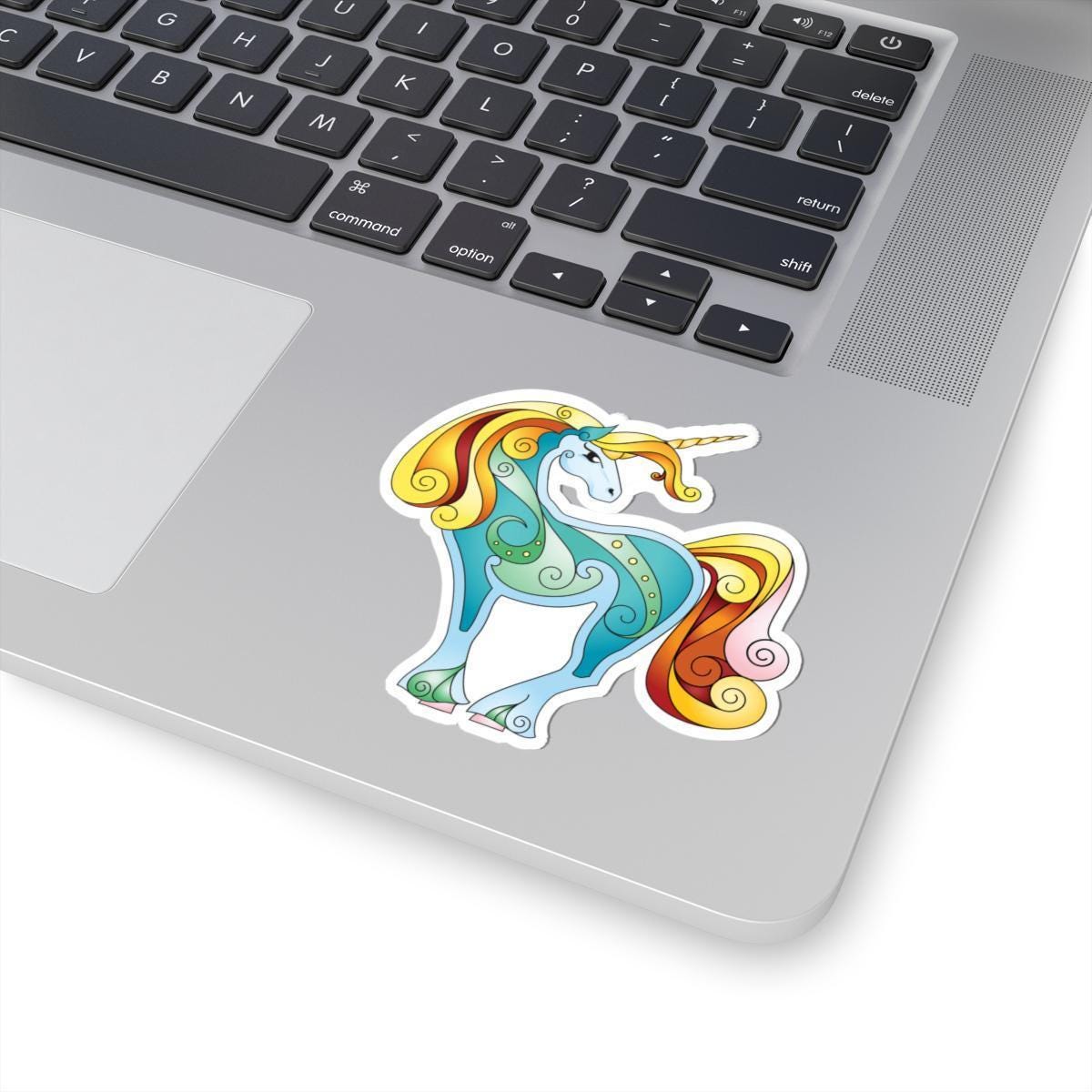 Unicorn Vinyl Sticker - Whimsical Prancing Unicorn Design with Glossy Vinyl Finish